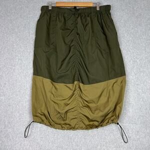 Teddy Fresh Green Parachute Midi Skirt Size Large